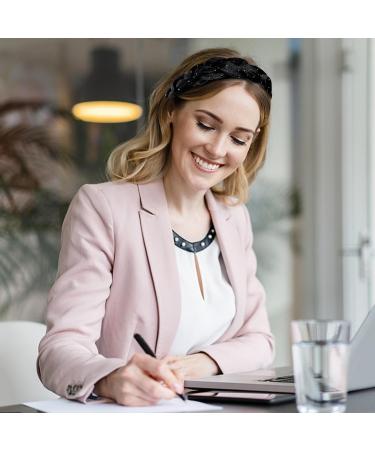 Clinity Vintage Padded Hair Band Headband for Women & Girls Black Dotted Rockabilly Fashion Hair Accessories - Buy Online on GoSupps.com