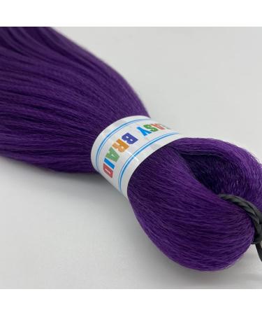 Purple Pre-Stretched Box Braid Hair 26 Inch - Pack of 3 | Kanekalon & Human Hair Blend - Buy Online on GoSupps.com