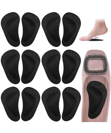 6 pairs of flat foot nozzle insert Plantar fasciitis insoles senk spreading foot Inlays for plantar fasciitis women or men relieves pain black