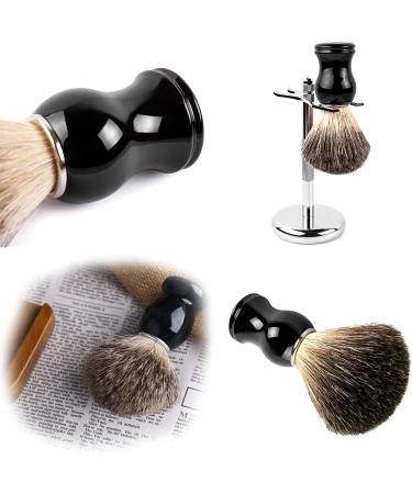 Premium Badger Shaving Brush - High-Quality Razor Brush with Real Hair & Metal Accents for a Smooth Skin-Friendly Shave - International Shipping Available - Buy Online on GoSupps.com