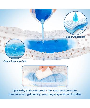 Pet Soft Disposable Dog Diapers for Male Dogs - 20 Pack Highly Absorbent & Leak-Proof with Wetness Indicator - Buy Online on GoSupps.com