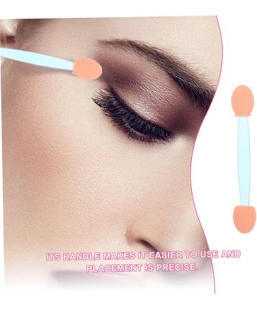 Mikinona 100pcs Double Ended Eyeshadow Brush Eyeshadow Stick Makeup Disposable Applicators Dual-side Smudger 6.5x1.3cm Blue - Buy Online on GoSupps.com