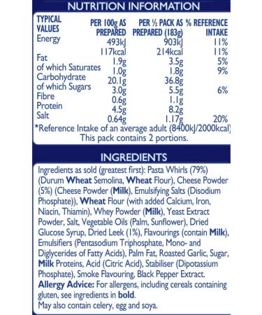 Batchelors Pasta 'n' Sauce Cheese Leek & Ham Pasta Ready Meal 99 g Packet (Pack of 7) Cheese Leek & Ham Original - Buy Online on GoSupps.com