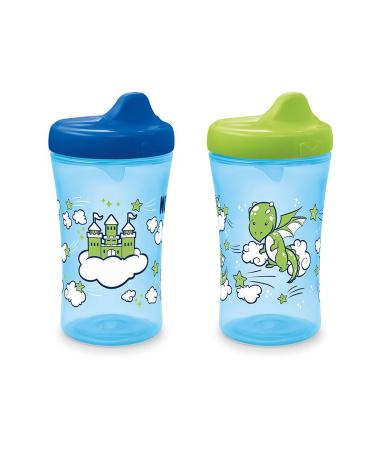 NUK Hide 'n Seek Hard Spout Cup | Sippy Cup with Color-Changing Designs | 2 Pack Blue New Model