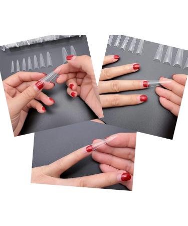 JZK 500x Clear Extra Long Half Cover Stiletto Nail Tips For Acrylic Extensions Long Pointy False Nail Tips For Gel And Acrylic Nails Finger Nail Extension Tips For Nail Salon - Buy Online on GoSupps.com