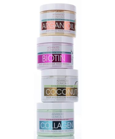 Advanced Clinicals Collagen Hair Mask Treatment - Fortifying Color-Treated Hair Repair - 12 Fl Oz - Buy Online on GoSupps.com