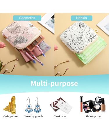 Amabro Daisy Zipper Sanitary Napkin Storage Bag 2PCS - Period Pouch for Women & Teen Girls - Cute Menstrual Bag for School, Travel - Feminine Product Organizer - Buy Online on GoSupps.com