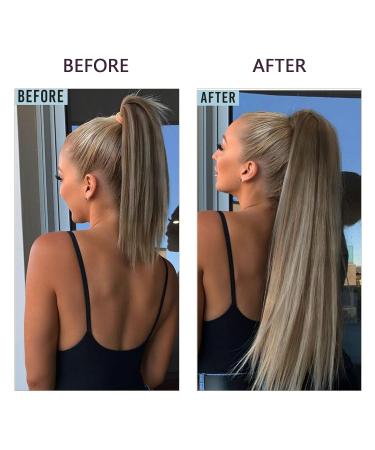 Runature Balayage Clip-In Braid Hair Extensions - 35cm Dark Brown & Blonde Mix 70g Human Hair Perfect for Ponytails - #3/8/25 & #3/8/22 - Buy Online on GoSupps.com