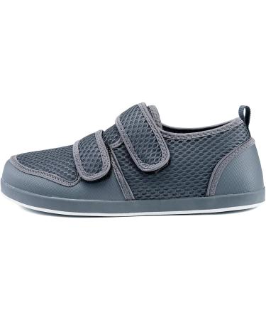 Sisttke Diabetic Shoes - Adjustable Arthritis Edema House Slippers for Swollen Feet - Extra Wide 7.5 Women/6 Men - Grey - Buy Online on GoSupps.com