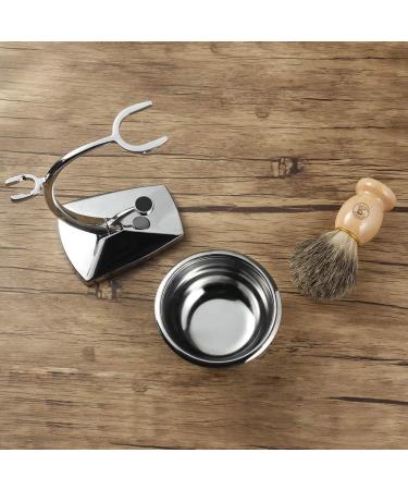 Ervor Luxurious 4-in-1 Shaving Set for Men | Synthetic Brush Stainless Steel Soap Peel | Perfect Gift for Fathers & Husbands - Buy Online on GoSupps.com