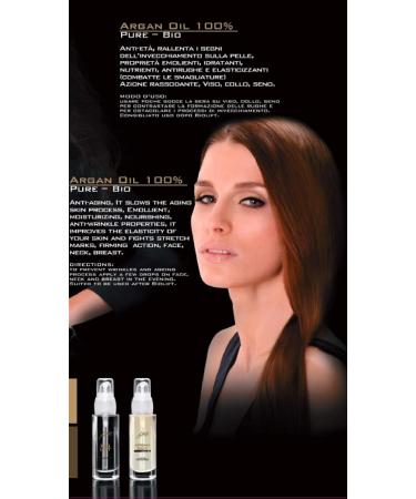 Argan Oil with vitamins E A F Anti-age - 100% Pure and Natural - Care your skin face body and breast - 30 ml Nebulizer - Argan oil Multiuse - MADE in ITALY - Buy Online on GoSupps.com