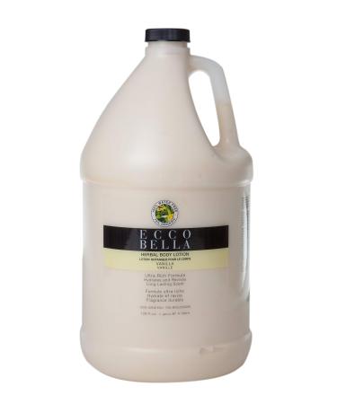Ecco Bella Vanilla Body Lotion - Plant-Based Vegan Formula - Clean and All Natural Body Lotion for Women & Men - Cruelty Free Vanilla Fragrance Body Moisturizer - Organic Vanilla Body Cream - 1 Gallon 128 Fl Oz (Pack of 1)