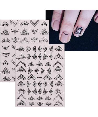 JMEOWIO Floral Nail Art Stickers - 12 Sheets, Self-Adhesive Design Decals for Spring/Summer Nails - Buy Online on GoSupps.com