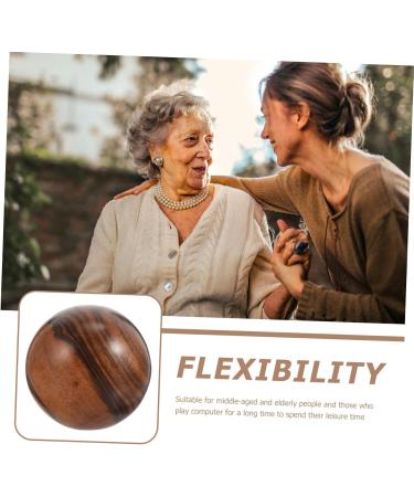 Beaupretty 2-St Fitness Golfer Baoding Balls - Wooden Chinese Health Massage Balls (5.10x5.00cm) - Perfect for Older Adults - Ebony Brown - Buy Online on GoSupps.com