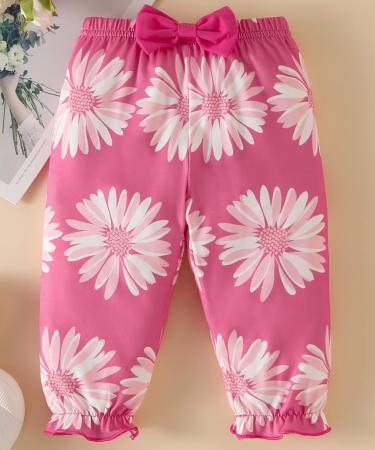 Koonde Baby Girl 3-Piece Outfit Set - Romper, Trouser & Headband | Newborn to 24 Months | Bright Pink | 0-3 Months - Buy Online on GoSupps.com