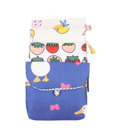 Healeved 4 pieces of napkin storage bag menstruation crust feminine menstrual bag coin holder linen stand make-up brush container breastfeeding pillow bag