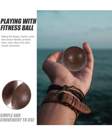 Beavorty Health Handballs - Wooden Massage Balls for Wrist Strengthening & Relaxation - Buy Online on GoSupps.com