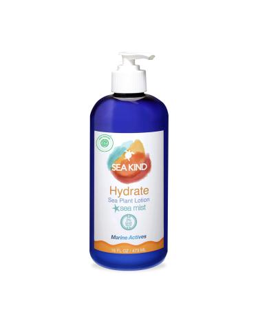 Sea Kind All Natural Hydrate Sea Plant Hand and Body Lotion for Women and Men  Lavender Essential Oil Scent 16 Fl Oz  Non Comedogenic  Vegan Moisturizer for Dry and Sensitive Skin  No Parabens
