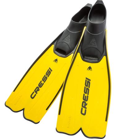 Cressi Adult Snorkeling Full Foot Pocket Fins - Good Thrust, Light Fin - Rondinella: Designed and Made in Italy EU 39/40 | US Man 6.5/7.5 | US Lady 7.5/8.5 Yellow