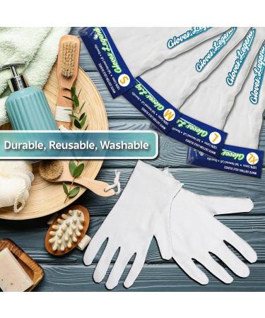 6 Pairs (12 Gloves) Moisturizing Gloves - White 100% Cotton for Dry Hands & Eczema - Size Medium, Nighttime Cloth Gloves - Buy Online on GoSupps.com