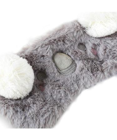 Ulife Mall 3D Koala Cute Funny Animal Eye Mask - Grey | Soft Plush Sleep Mask for Women Men Kids | Novelty Blindfold for Night Nap Travel Meditation - Buy Online on GoSupps.com