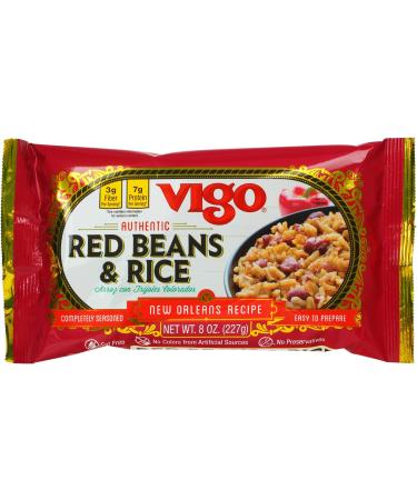 Vigo Authentic Red Beans & Rice, Low Fat, 8oz (Red Beans & Rice, Pack of 12) Red Beans & Rice 8 Ounce (Pack of 12)