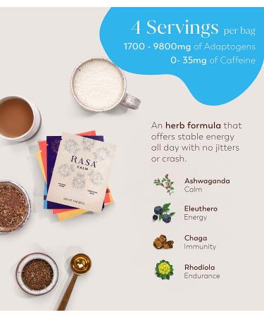 RASA Bestsellers 5-Pack Sampler: Adaptogenic Mushroom Coffee Alternative | Vegan, Keto, Whole 30 Wellness Tonic with Chaga + Reishi (5 Packets) - Buy Online on GoSupps.com