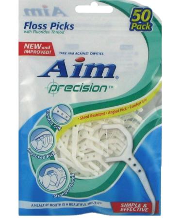 Aim Floss Picks Waxed 50 Each