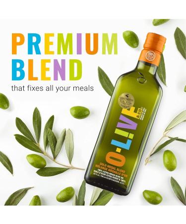 O-Live & Co. - Gold Medal Winner Extra Virgin Olive Oil Cold Pressed Premium Olive Oil Ideal for Cooking or for Salad Dressing Versatile Olive Oil Extra Virgin (750 ml Mild & Fruity) Mild & Fruity 750 ml (Pack of 1) - Buy Online on GoSupps.com