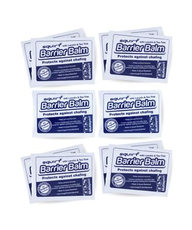 Squirt Barrier Balm for Chafing Relief - Body Anti Chafe Balm for Cycling & Endurance Sports - Water & Sweat Resistant Anti Chaffing Balm for Men & Women - Skin Friction Defense - 10 x 6g Sachets 10 Pack 6g Packet