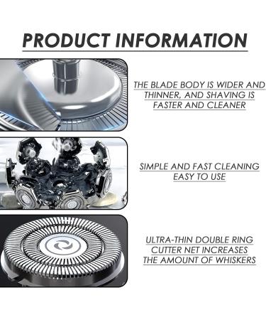 8D Head Shaver Replacement Heads Universal Shaver Replacement Blades for Men Compatible with Electric Head Shavers and Rotary Razors Easy to Install Beard Trimmer Accessories Wet and Dry Use - Buy Online on GoSupps.com