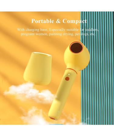Mini Cordless Hair Dryer 3 Modes Hot/Cold Wind Wireless Hairdryer Battery Powered Travel Blow Dryer w/Charging Base for Women/s/Kids - Buy Online on GoSupps.com