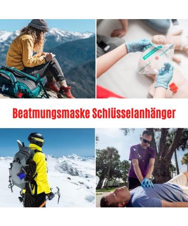 Dztsmart Ventilation Mask & Gloves Kit | CPR Keychain Mask with Carabiner | First Aid Pocket Mask with Check Valve | AED Training Essentials - Buy Online on GoSupps.com