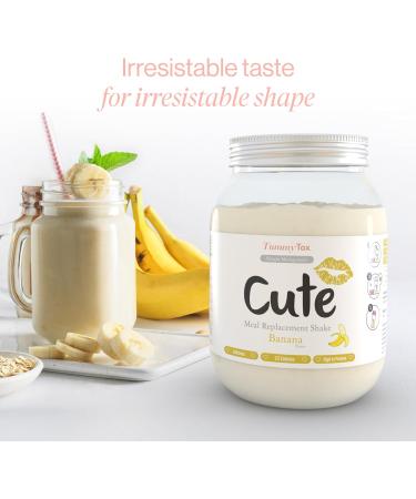 Cute Nutrition Meal Replacement Shake - Banana Flavored Protein Shake with Vitamins & Minerals - 500g + Bonus E-book | Buy online at TummyTox - Buy Online on GoSupps.com