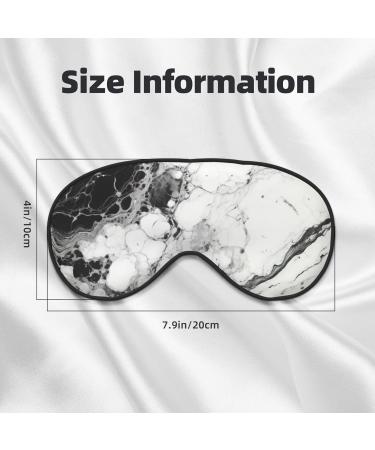 Black White Marble Print Double Sided Eye Mask - Ultimate Sleep Mask for Men & Women | Blackout Comfort for All Night Relaxation - Buy Online on GoSupps.com