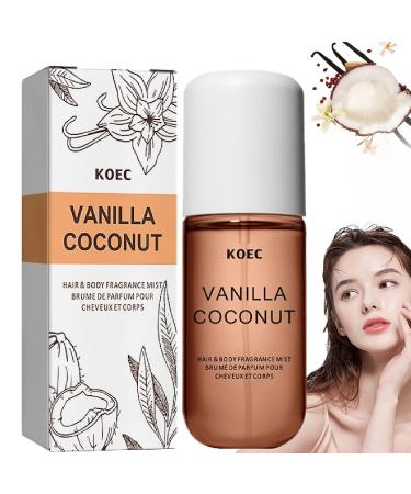 Koec Vanilla Coconut Perfume 50ml Vanilla Coconut Hair and Body Perfume Spray