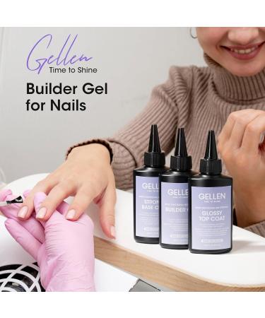 Gellen 100ml No Wipe Gel Top Coat - Long Lasting High Gloss Clear Nail Polish | UV Light Cured Soak Off | Salon Quality Gel for Beautiful Nails - Buy Online on GoSupps.com