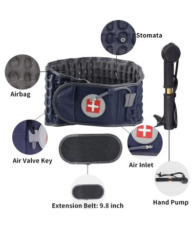 6xigouma Decompression Back Belt - Lumbar Support for Lower Back Pain Relief - Fits Waist Size 29-49 Inches (Blue) - Buy Online on GoSupps.com