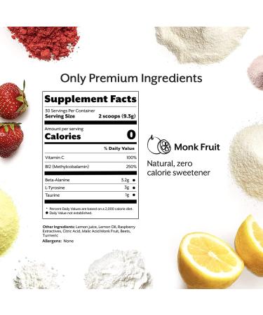 Promix Stim-Free Pre-Workout Powder Raspberry Lemon 30 Servings - Boost Focus & Energy with Vitamin B12, Taurine, Beta-Alanine, and L-Tyrosine - Gluten, Dairy, and Caffeine-Free - Buy Online on GoSupps.com