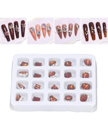 Nail Rhinestones 3D Accessories 20pcs Multiple Shapes Crystal Rhinestones Nail Decoration for Travel (06) - Buy Online on GoSupps.com