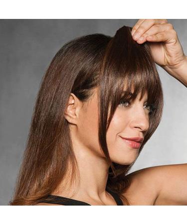 Glamza Clip In Fringe 'Big Bang' Dark Brown Hairpiece for Women - Sideburns Optional - Buy Online on GoSupps.com