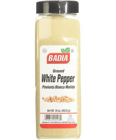 Badia Spices inc Spice, White Pepper Ground, 16-Ounce 1 Pound (Pack of 1)
