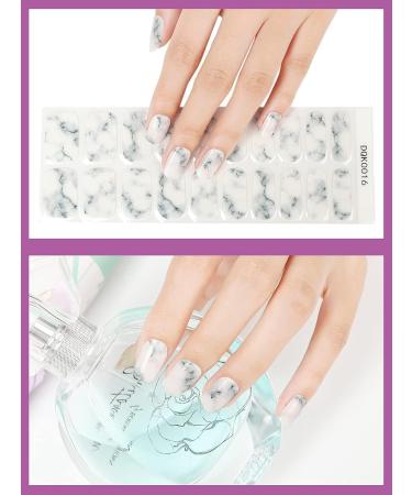 Kalolary Gel Nail Polish Strips Nail Gel Art Sticker Waterproof Full Nail Wraps Decal Sets with Scissors Nail File and Stick for Women Girls Nail Art Decor (UV/LED Lamp Required)-16 - Buy Online on GoSupps.com