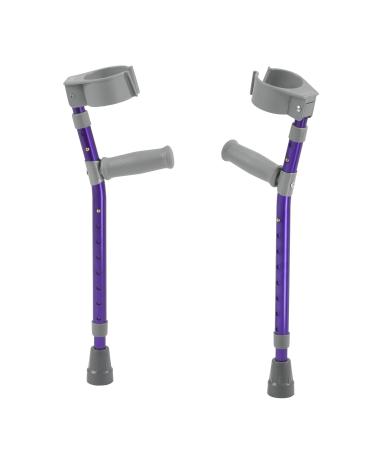 Inspired by Drive Pediatric Forearm Crutches, Wizard Purple, Medium Medium (Pack of 2) Wizard Purple
