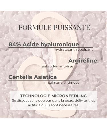 Patchs pour les yeux aux Micro-aiguilles Anti-poches Anti-rides Anti- ge Anti-Cernes Repulpant | Effet lissant imm diat | Peau Rajeunie | Acide Hyaluronique | Peptides | 1 paire - Buy Online on GoSupps.com
