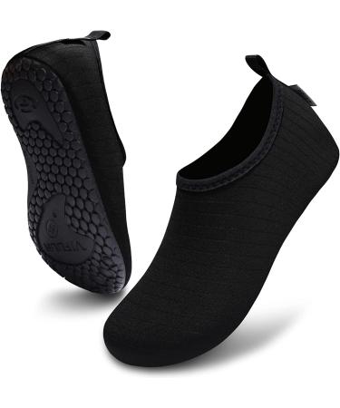 VIFUUR Water Sports Shoes Men Women Quick-Dry Aqua Socks Slip-on - Black - Buy Online on GoSupps.com