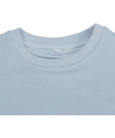 Shanrya Girls Dress - Safe Skin-Friendly Everyday Clothing | Beautiful Letter Printed Dress for School Parties & Home Trips (Light Blue 120cm) - Buy Online on GoSupps.com