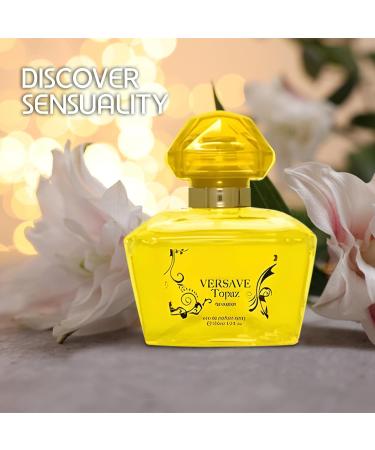 Versave Topaz Eau de Parfum Spray for Women Wonderful Gift Gourmand Fragrance Daytime and Casual Use for all Skin Types a Classic Bottle 3.4 Fluid Ounce Versave Topaz 3.4 Fl Oz (Pack of 1) - Buy Online on GoSupps.com