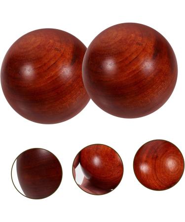 Buifulsic 2-St Wooden Ball Massage Balls - Acupuncture & Fitness Gym Handcrafted Mahogany & Bamboo 5x5cm - Buy Online on GoSupps.com