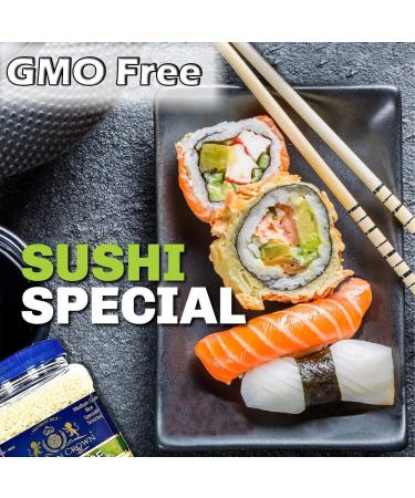 Golden Crown Sushi Rice 32 Oz - Premium Quality, Non-GMO, Gluten-Free Medium Grain Rice - Sweet, Fragrant, and Flavorful - Ideal for Vegetarian Daily Meals - Buy Online on GoSupps.com